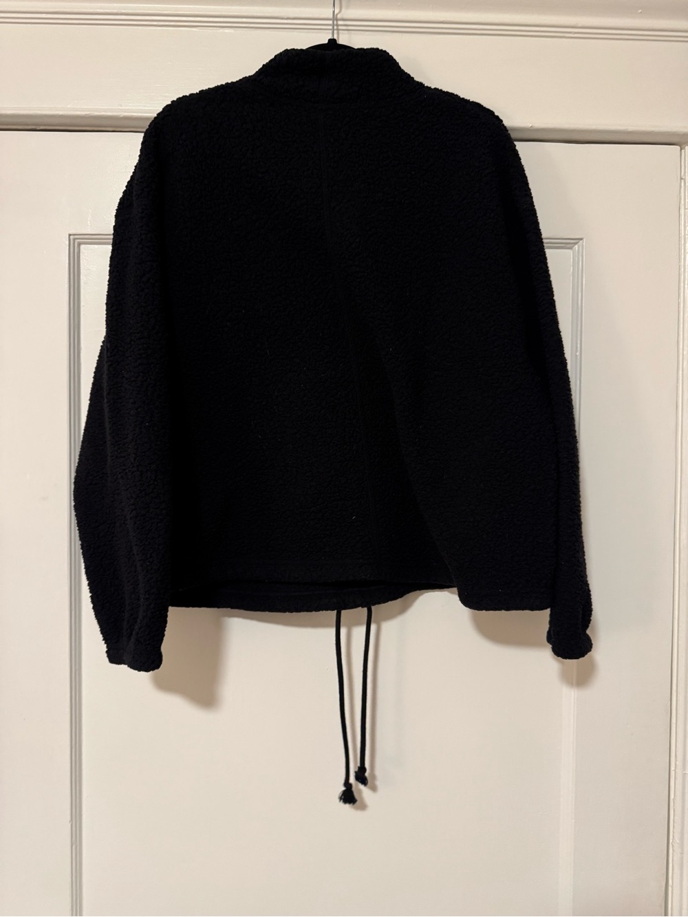 Nike Women's Black Sherpa Drawstring Hem Pullover - Picture 2 of 3